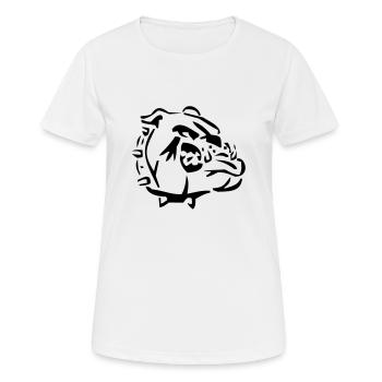 Bulldogge - Frauen T-Shirt atmungsaktiv - Weiß - Vorne - AI Model Female 172 dark (172cm)