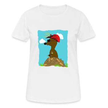 taupe - T-shirt respirant Femme - blanc - Devant - AI Model Female 172 dark (172cm)