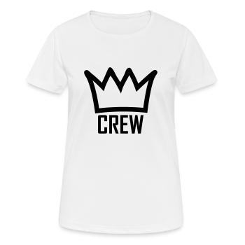 crew - T-shirt respirant Femme - blanc - Devant - AI Model Female 172 dark (172cm)