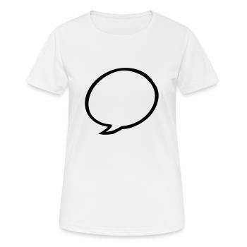 speech bubble - Women's Breathable T-Shirt - white - Front - AI Model Female 172 dark (172cm)