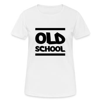 old_school1 - T-shirt respirant Femme - blanc - Devant - AI Model Female 172 dark (172cm)