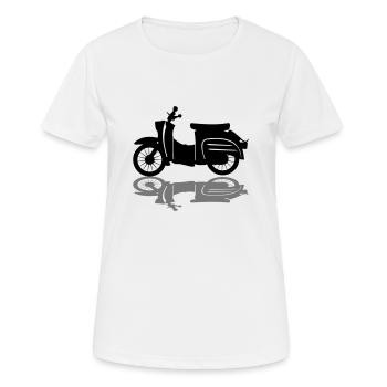 Fahrzeug - Schwalbe - Frauen T-Shirt atmungsaktiv - Weiß - Vorne - AI Model Female 172 dark (172cm)