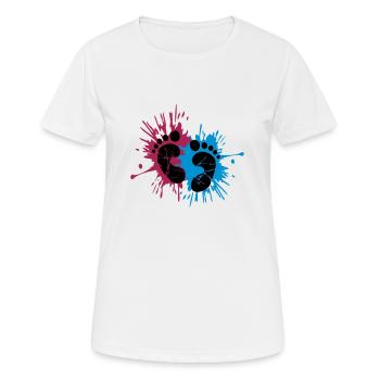 Tinte Baby Füße - Frauen T-Shirt atmungsaktiv - Weiß - Vorne - AI Model Female 172 dark (172cm)