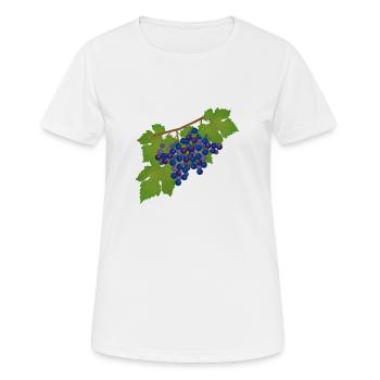 Raisins, vigne, automne, vin - T-shirt respirant Femme - blanc - Devant - AI Model Female 172 dark (172cm)