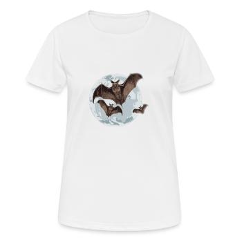 Fledermaus - Frauen T-Shirt atmungsaktiv - Weiß - Vorne - AI Model Female 172 dark (172cm)
