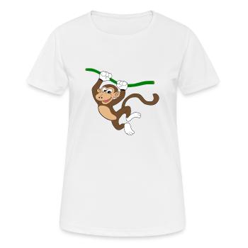 Monkey - Women's Breathable T-Shirt - white - Front - AI Model Female 172 dark (172cm)
