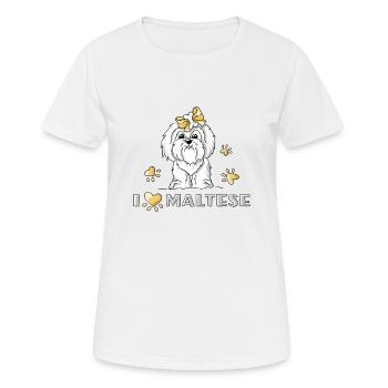 Fille maltais - T-shirt respirant Femme - blanc - Devant - AI Model Female 172 dark (172cm)