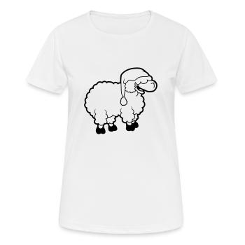 Sommeil mouton dormeur - T-shirt respirant Femme - blanc - Devant - AI Model Female 172 dark (172cm)