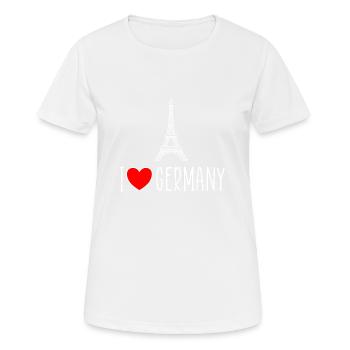 Allemagne Germany drôle de shirt funny shirt - T-shirt respirant Femme - blanc - Devant - AI Model Female 172 dark (172cm)