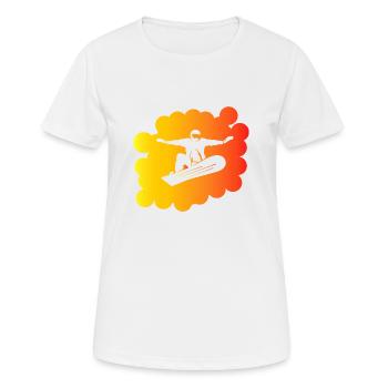 Snowboard Snowboarder - T-shirt respirant Femme - blanc - Devant - AI Model Female 172 dark (172cm)