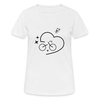 J’adore faire du vélo - T-shirt respirant Femme - blanc - Devant - AI Model Female 172 dark (172cm)