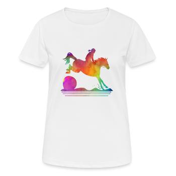 Look aquarelle de conduite hors route - T-shirt respirant Femme - blanc - Devant - AI Model Female 172 dark (172cm)