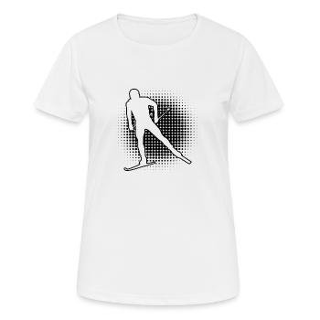 Langlauf Classic Langlauf Klassisch Damen Langlauf - Frauen T-Shirt atmungsaktiv - Weiß - Vorne - AI Model Female 172 dark (172cm)
