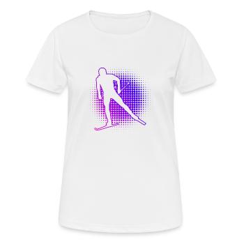 Ski de fond Patinage Ski de fond Ski de fond classique - T-shirt respirant Femme - blanc - Devant - AI Model Female 172 dark (172cm)