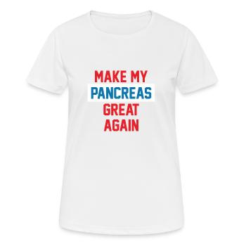 MAKE MY PANCREAS GREAT AGAIN - Women's Breathable T-Shirt - white - Front - AI Model Female 172 dark (172cm)