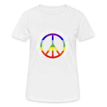 Fachkraft für Weltfrieden - Frauen T-Shirt atmungsaktiv - Weiß - Vorne - AI Model Female 172 dark (172cm)