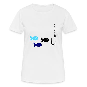 Fishing Fish - Women's Breathable T-Shirt - white - Front - AI Model Female 172 dark (172cm)