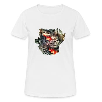 Demon Face - Women's Breathable T-Shirt - white - Front - AI Model Female 172 dark (172cm)
