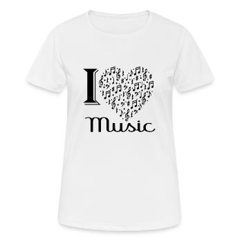 I love music - Women's Breathable T-Shirt - white - Front - AI Model Female 172 dark (172cm)