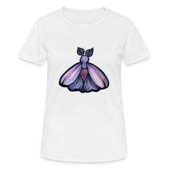 Papillon de nuit pourpre - T-shirt respirant Femme - blanc - Devant - AI Model Female 172 dark (172cm)
