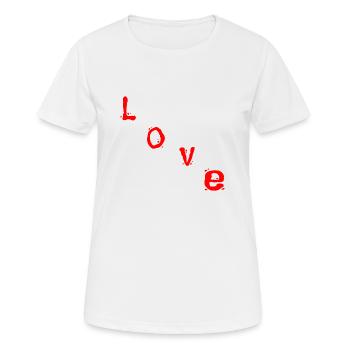 Amour - T-shirt respirant Femme - blanc - Devant - AI Model Female 172 dark (172cm)