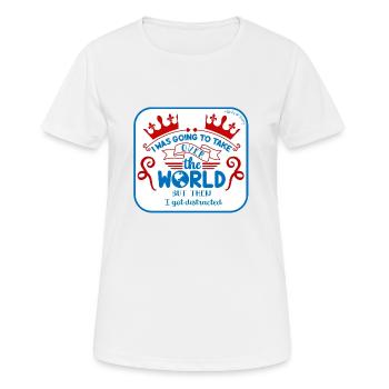 Conquérir le monde - T-shirt respirant Femme - blanc - Devant - AI Model Female 172 dark (172cm)
