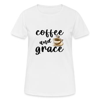 Coffee And Grace black - Women's Breathable T-Shirt - white - Front - AI Model Female 172 dark (172cm)