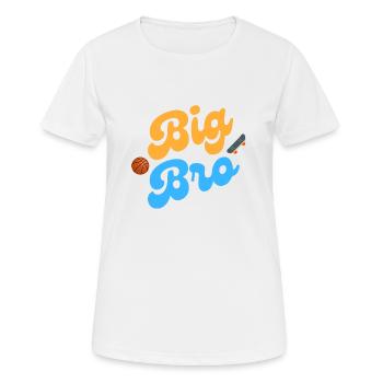 Big Bro - Frauen T-Shirt atmungsaktiv - Weiß - Vorne - AI Model Female 172 dark (172cm)