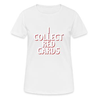Je collectionne les cartons rouges 4 - T-shirt respirant Femme - blanc - Devant - AI Model Female 172 dark (172cm)