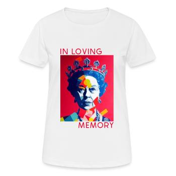 In memory of Queen Elizabeth - Women's Breathable T-Shirt - white - Front - AI Model Female 172 dark (172cm)