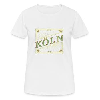 Cologne Allemagne City Font Vintage Retro - T-shirt respirant Femme - blanc - Devant - AI Model Female 172 dark (172cm)