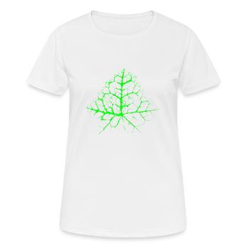 Feuille de lierre chaotique - T-shirt respirant Femme - blanc - Devant - AI Model Female 172 dark (172cm)