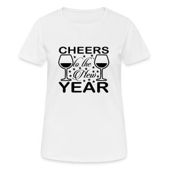 Cheers to the New Year - Frauen T-Shirt atmungsaktiv - Weiß - Vorne - AI Model Female 172 dark (172cm)