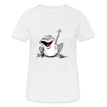 Frosch Froschkönig Froschprinz quak Laubfrosch - Frauen T-Shirt atmungsaktiv - Weiß - Vorne - AI Model Female 172 dark (172cm)