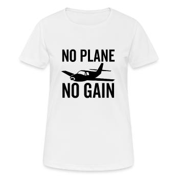 Kein Flugzeug Kein Gewinn - Frauen T-Shirt atmungsaktiv - Weiß - Vorne - AI Model Female 172 dark (172cm)