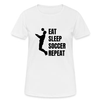 Fußballspieler Fußballdesign Fußballmannschaft - Frauen T-Shirt atmungsaktiv - Weiß - Vorne - AI Model Female 172 dark (172cm)