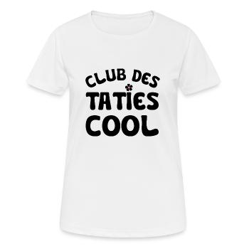 club des taties cool - T-shirt respirant Femme - blanc - Devant - AI Model Female 172 dark (172cm)