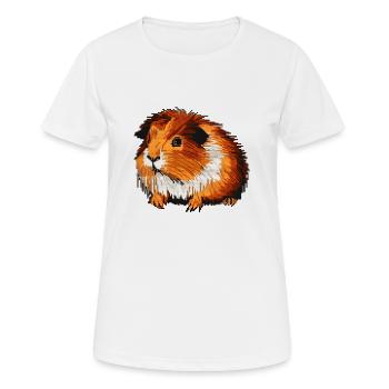 Cochons d’Inde dans de beaux graphismes 8 bits - T-shirt respirant Femme - blanc - Devant - AI Model Female 172 dark (172cm)