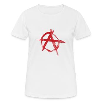 Anarchie - Frauen T-Shirt atmungsaktiv - Weiß - Vorne - AI Model Female 172 dark (172cm)