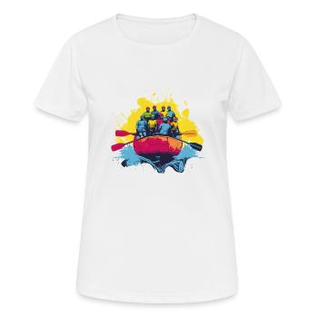 Rafting en groupe - T-shirt respirant Femme - blanc - Devant - AI Model Female 172 dark (172cm)