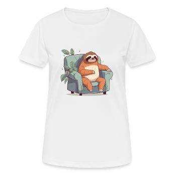 Paresse - T-shirt respirant Femme - blanc - Devant - AI Model Female 172 dark (172cm)