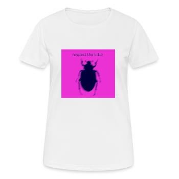 Respect the litte No. 3 - Frauen T-Shirt atmungsaktiv - Weiß - Vorne - AI Model Female 172 dark (172cm)