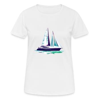 Sailing Ship Sailing Sailing Sailing Sailing Boat - Women's Breathable T-Shirt - white - Front - AI Model Female 172 dark (172cm)