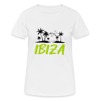 ibiza - Frauen T-Shirt atmungsaktiv - Weiß - Vorne - AI Model Female 172 dark (172cm)