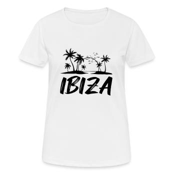 ibiza - Frauen T-Shirt atmungsaktiv - Weiß - Vorne - AI Model Female 172 dark (172cm)