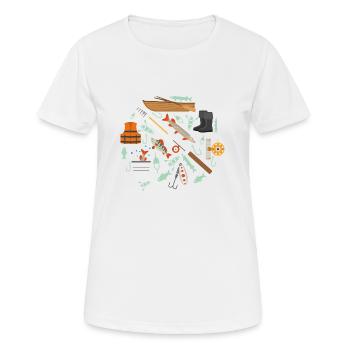 Wassersport - Frauen T-Shirt atmungsaktiv - Weiß - Vorne - AI Model Female 172 dark (172cm)