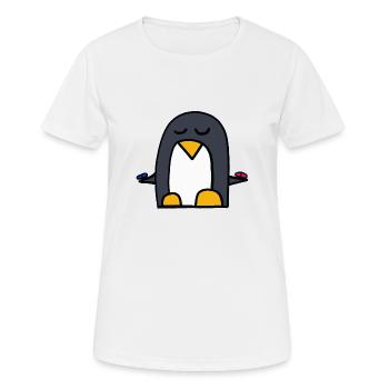 Pilule rouge ou pilule bleue? Pingouin de la matrice - T-shirt respirant Femme - blanc - Devant - AI Model Female 172 dark (172cm)