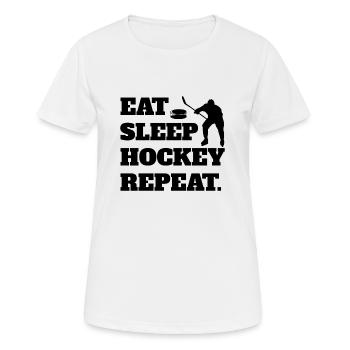 Eishockeyspieler Eishockey Eishockeyteam Hockeyfan - Frauen T-Shirt atmungsaktiv - Weiß - Vorne - AI Model Female 172 dark (172cm)
