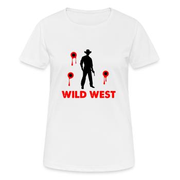 cowboy wild west - Frauen T-Shirt atmungsaktiv - Weiß - Vorne - AI Model Female 172 dark (172cm)