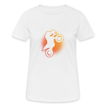 Freestyle Motocross Motocross Dirt Biker - Frauen T-Shirt atmungsaktiv - Weiß - Vorne - AI Model Female 172 dark (172cm)